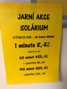 Jarní akce solárium Jarní akce solárium